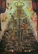 Cuzco School Our Lady of Guadalupe oil painting artist
